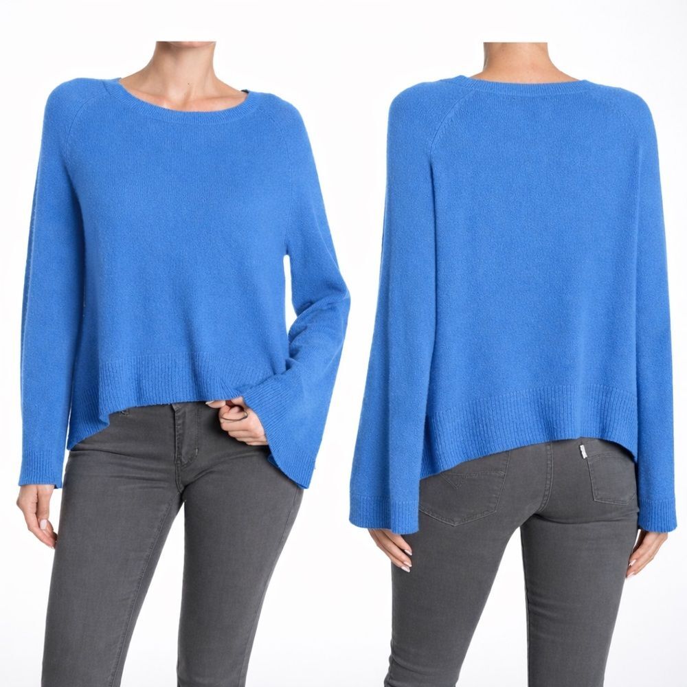 360 Cashmere Dara Raglan Bell Sleeve Sweater Blue Women’s Small Boho
